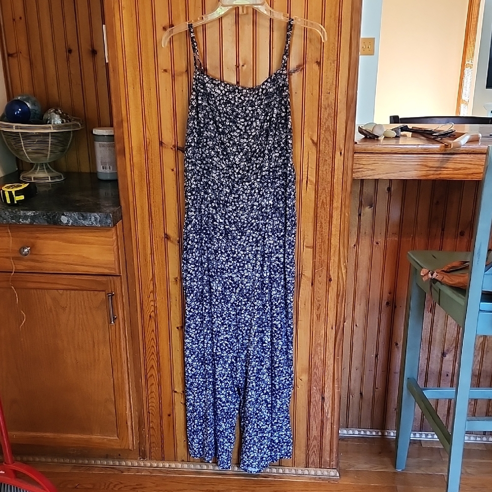 Floral Blue Jumpsuit